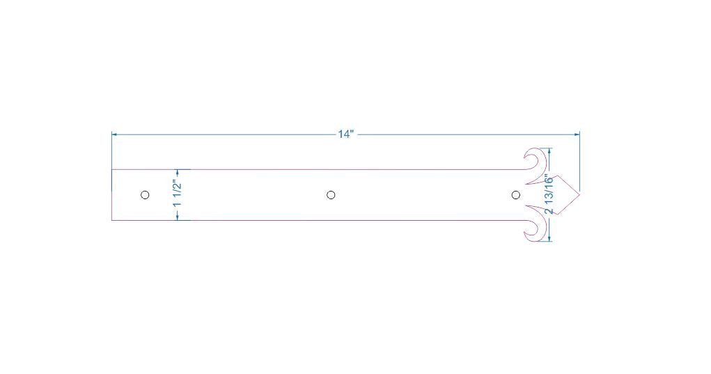 Authentique sangle de charnière en faux fer du XVe siècle