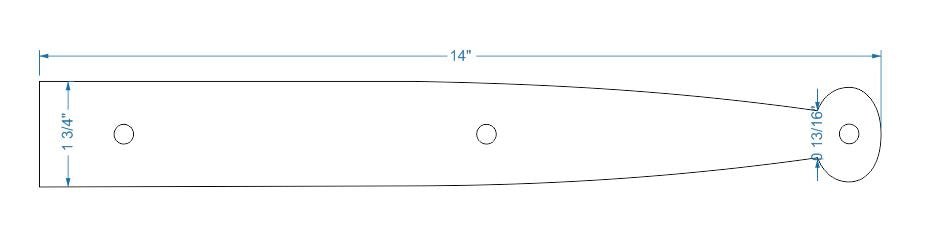 Heritage Iron Faux Hinge Strap