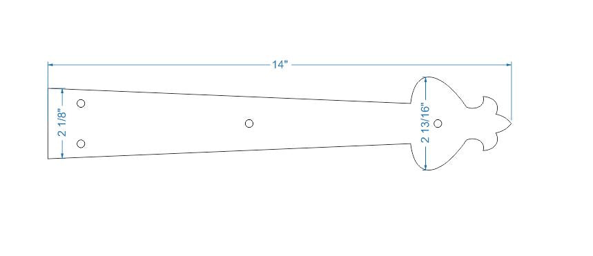 Art Nueveau Iron Faux Hinge Strap