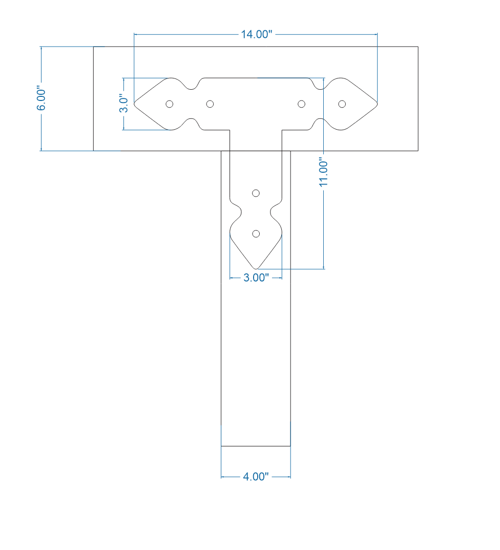 Rustic Iron T Face Plate