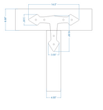 Neo Classical Iron T Face Plate