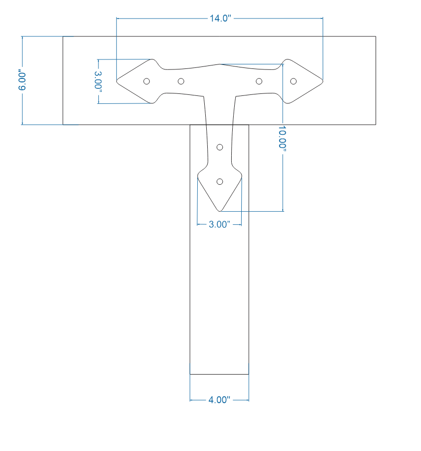 Neo Classical Iron T Face Plate
