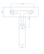 Placa frontal en T de hierro greco-persa