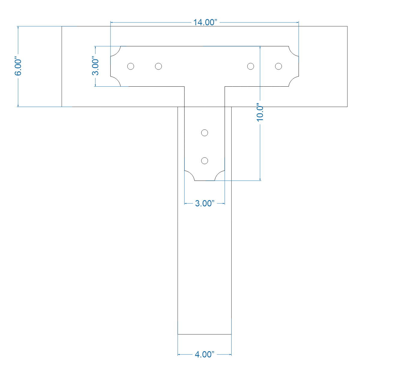 Transitional Iron T Face Plate