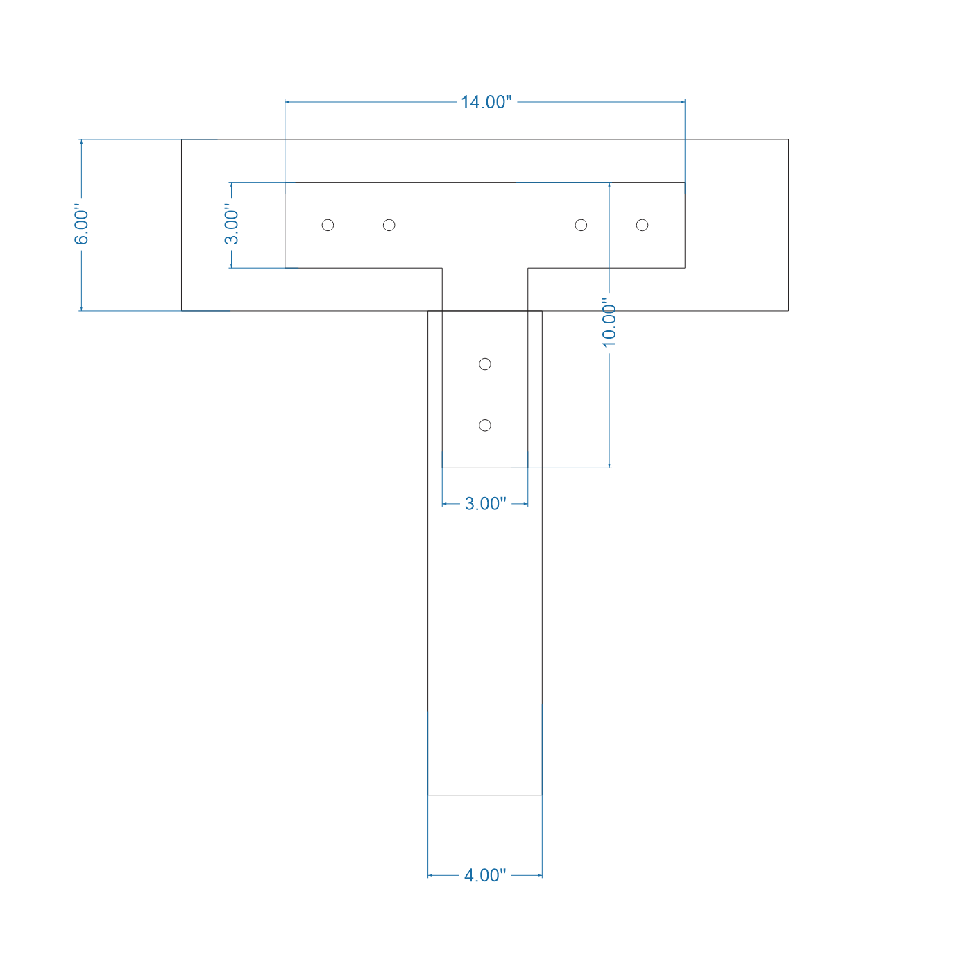 Plain Straight Iron T Face Plate