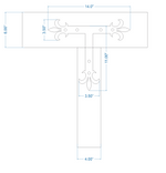 Egyptian Fleur De Lis Iron T Face Plate