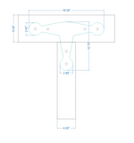Cuchara Placa frontal de hierro en T