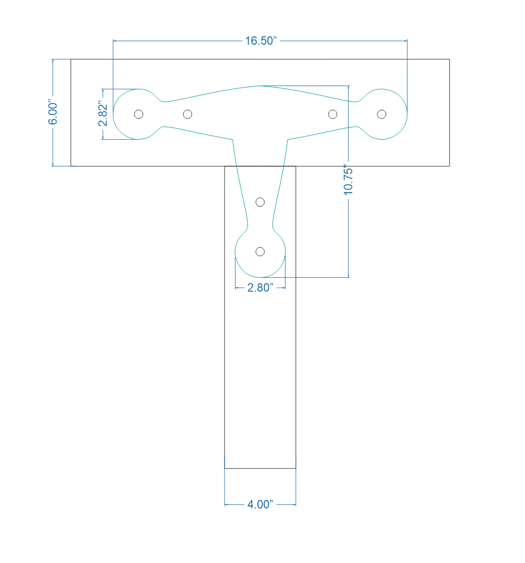Cuchara Placa frontal de hierro en T