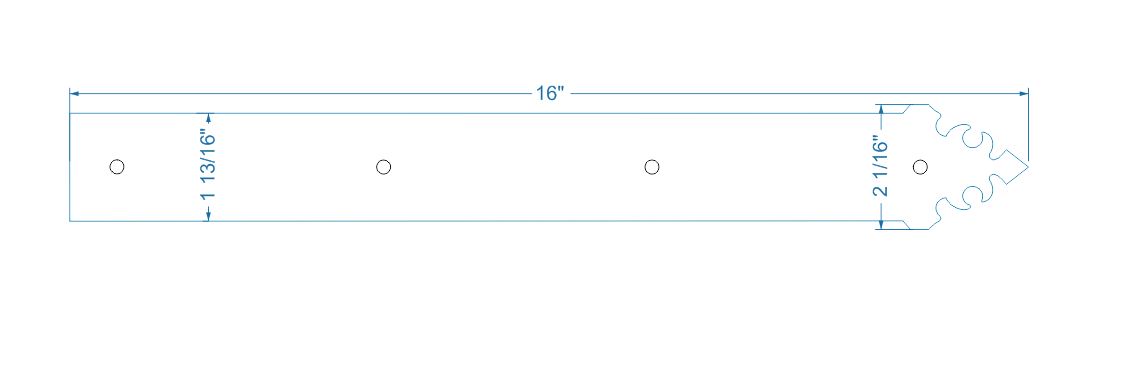 Ancient Persian Iron Garage Door Dummy Hinge Strap