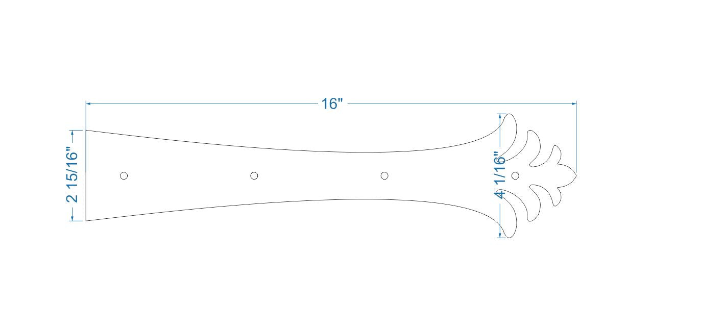 Correa de bisagra de imitación de hierro greco-persa