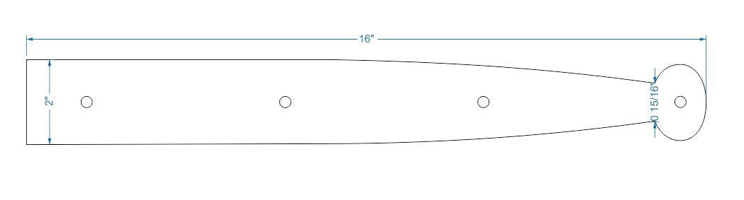 Heritage Iron Faux Hinge Strap