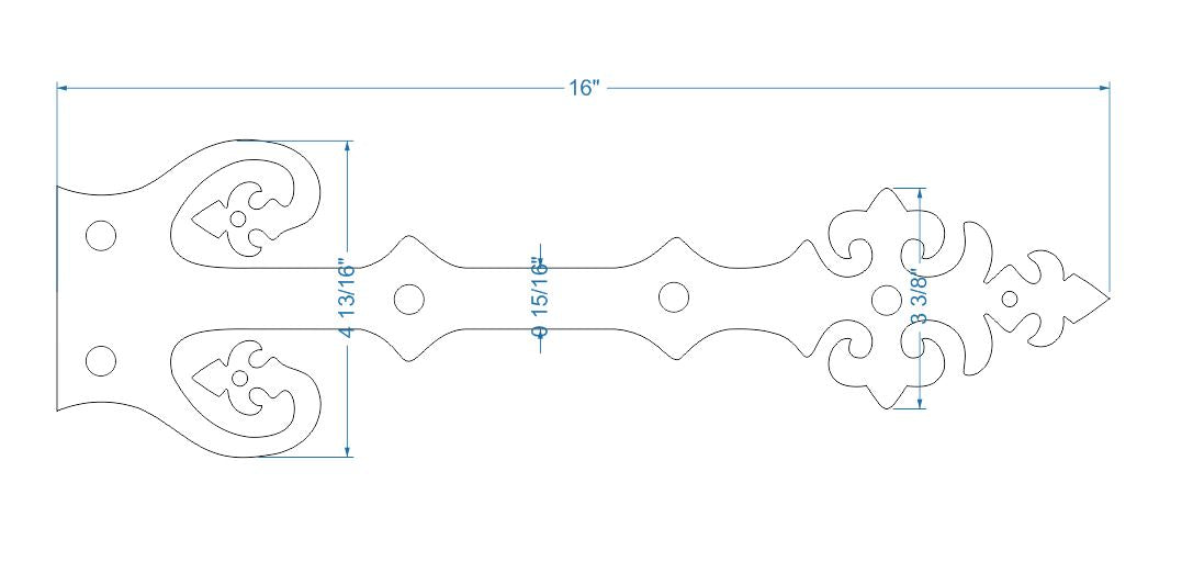 Renaissance Iron Faux Hinge Strap