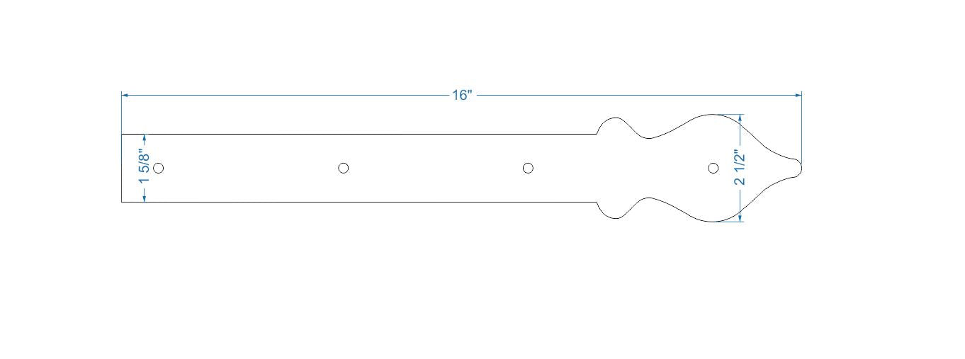 Cottage Iron Faux Hinge Strap