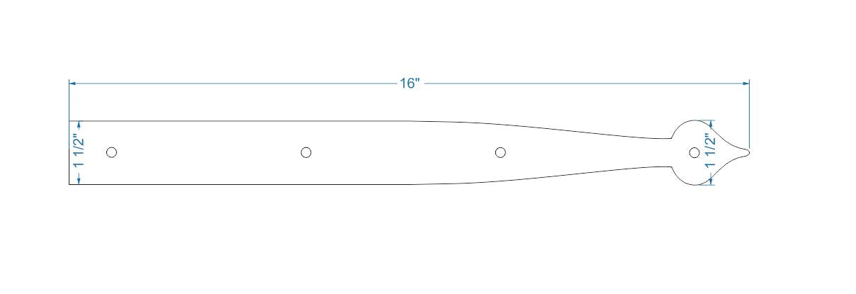 French Country Iron Faux Hinge Strap