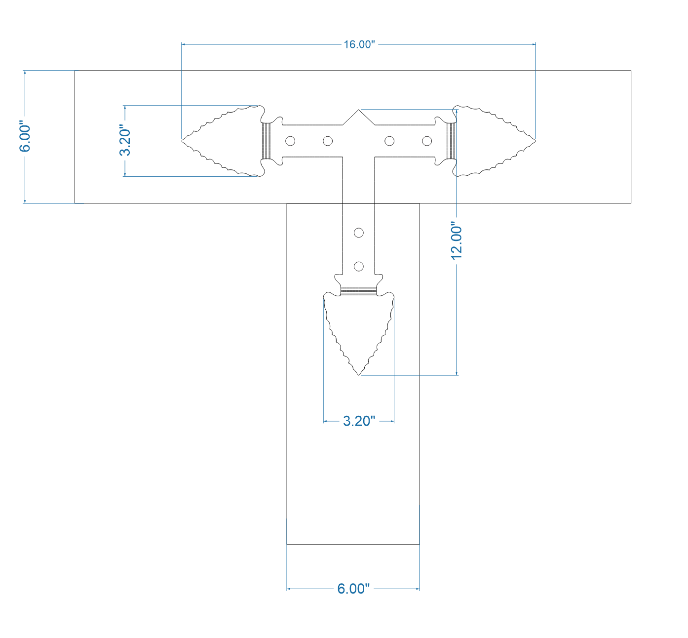 Authentic Arrowhead Iron T Face Plate