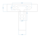 Rustic Iron T Face Plate