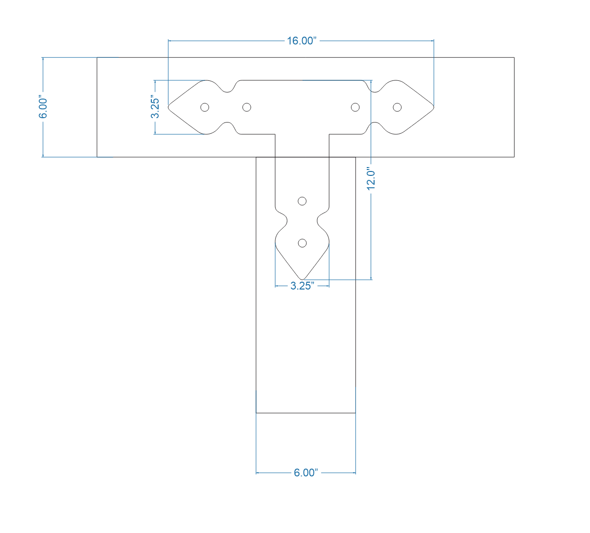Rustic Iron T Face Plate