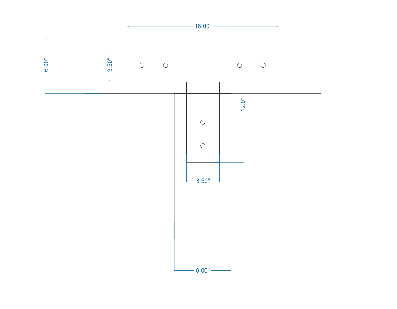 Plain Straight Iron T Face Plate