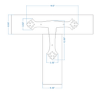 Placa frontal en T de hierro greco-persa
