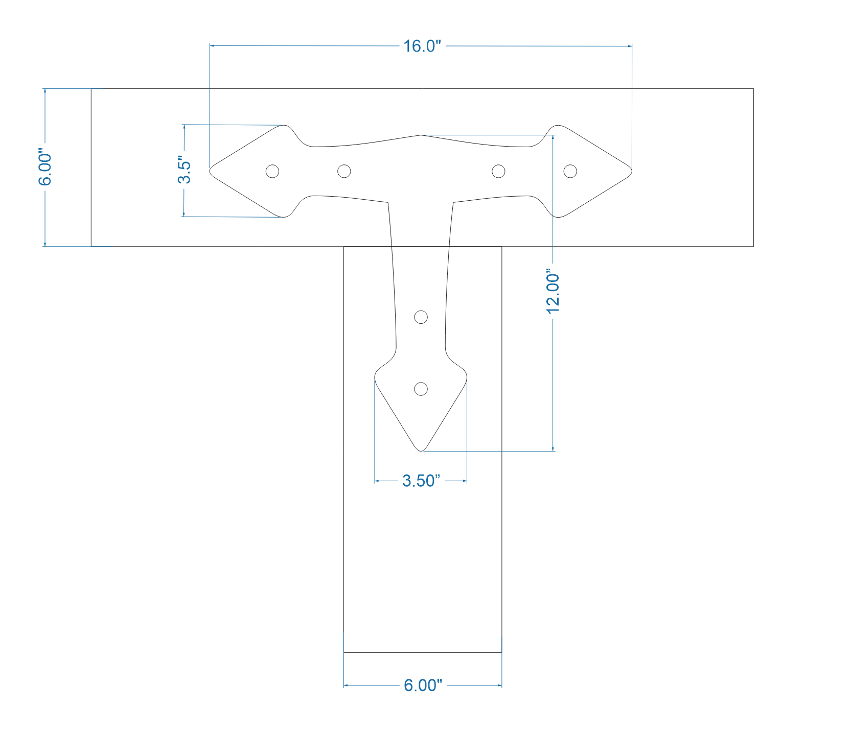 Neo Classical Iron T Face Plate