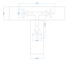Egyptian Fleur De Lis Iron T Face Plate