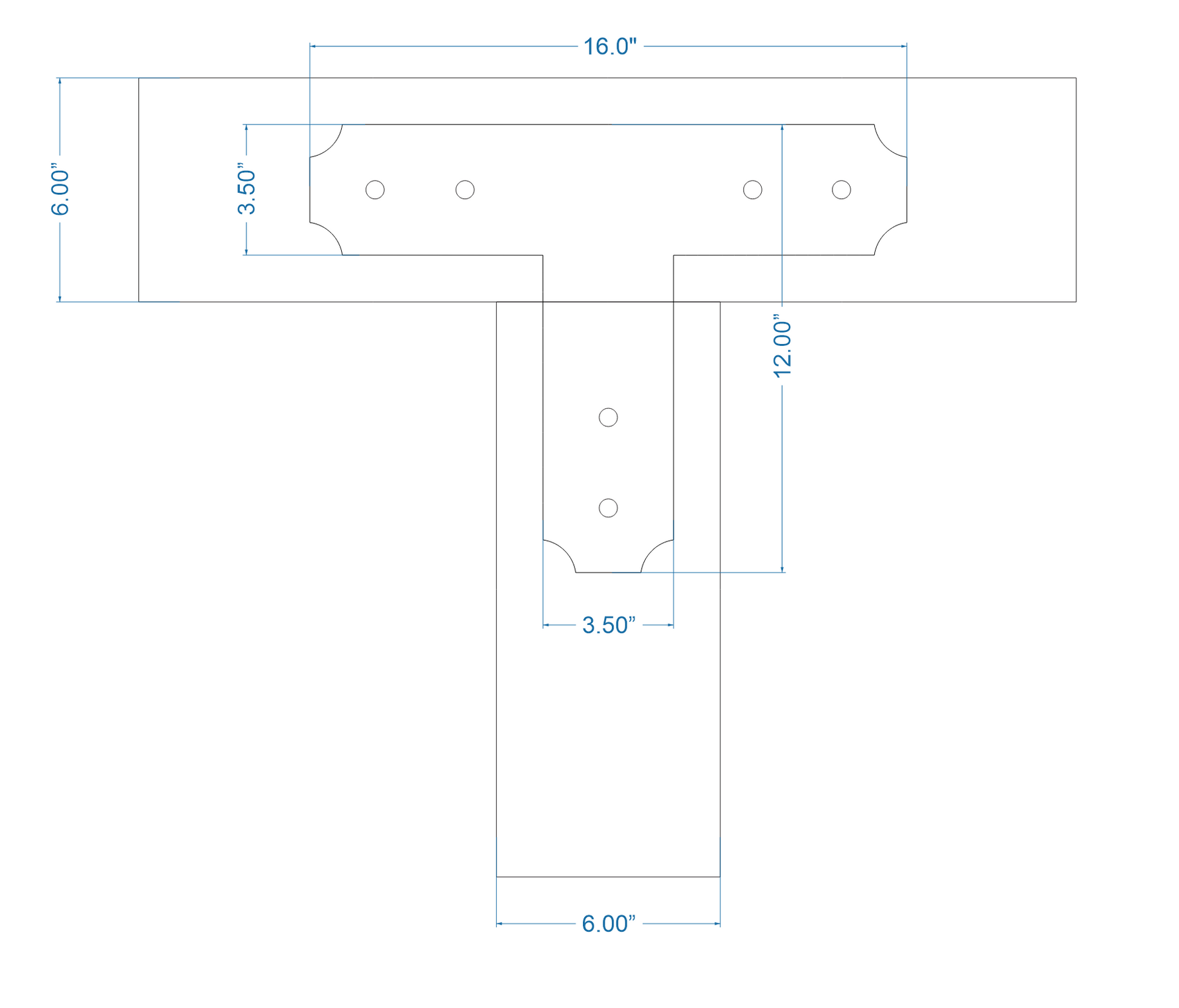 Transitional Iron T Face Plate