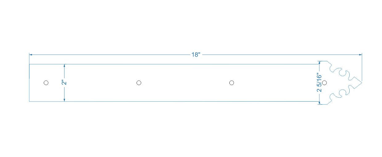 Ancient Persian Iron Garage Door Dummy Hinge Strap