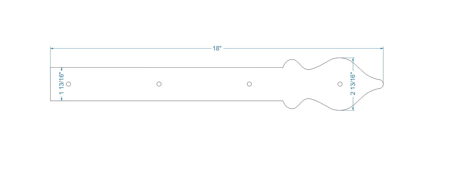 Cottage Iron Faux Hinge Strap