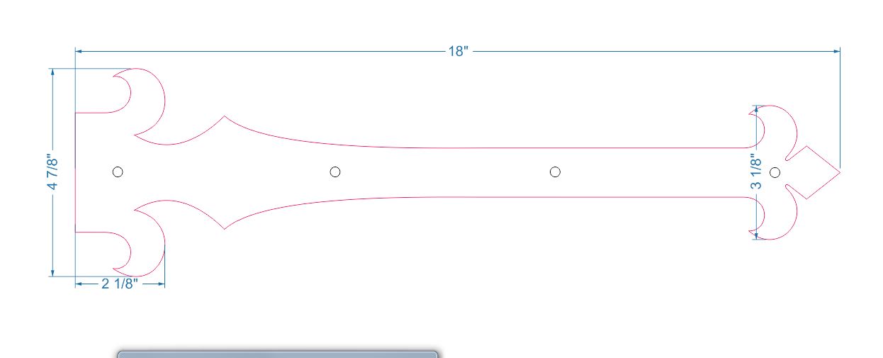 Correa de bisagra de imitación de hierro del imperio francés