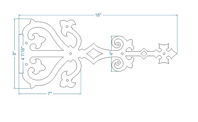 Medieval Reconquista Iron Faux Hinge Strap