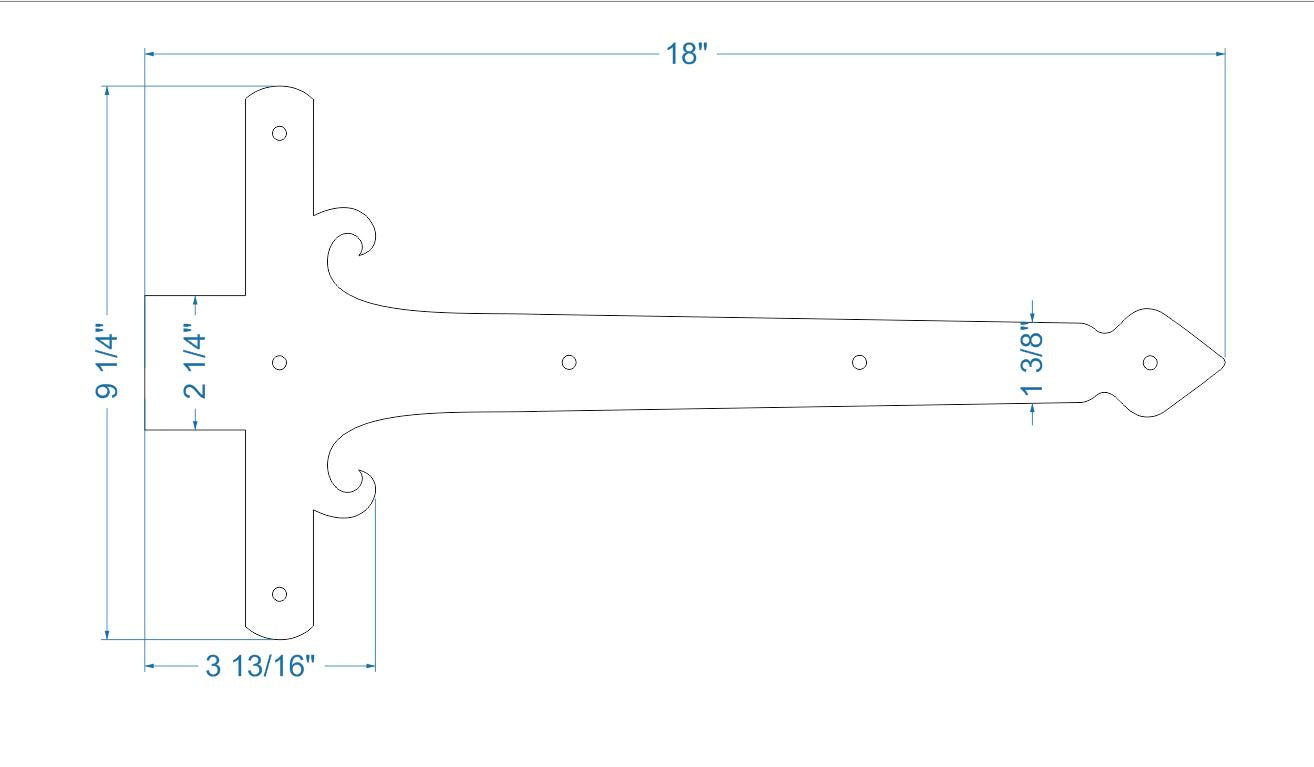 Sangle de charnière en faux fer géorgien