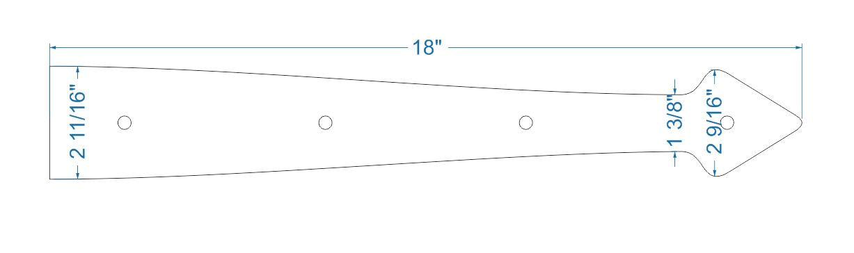 Correa de bisagra de imitación de hierro forjado neoclásico