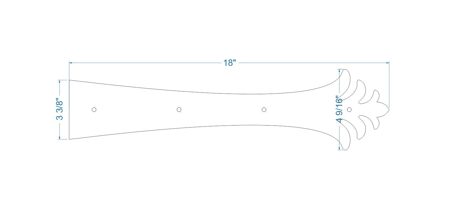 Correa de bisagra de imitación de hierro greco-persa