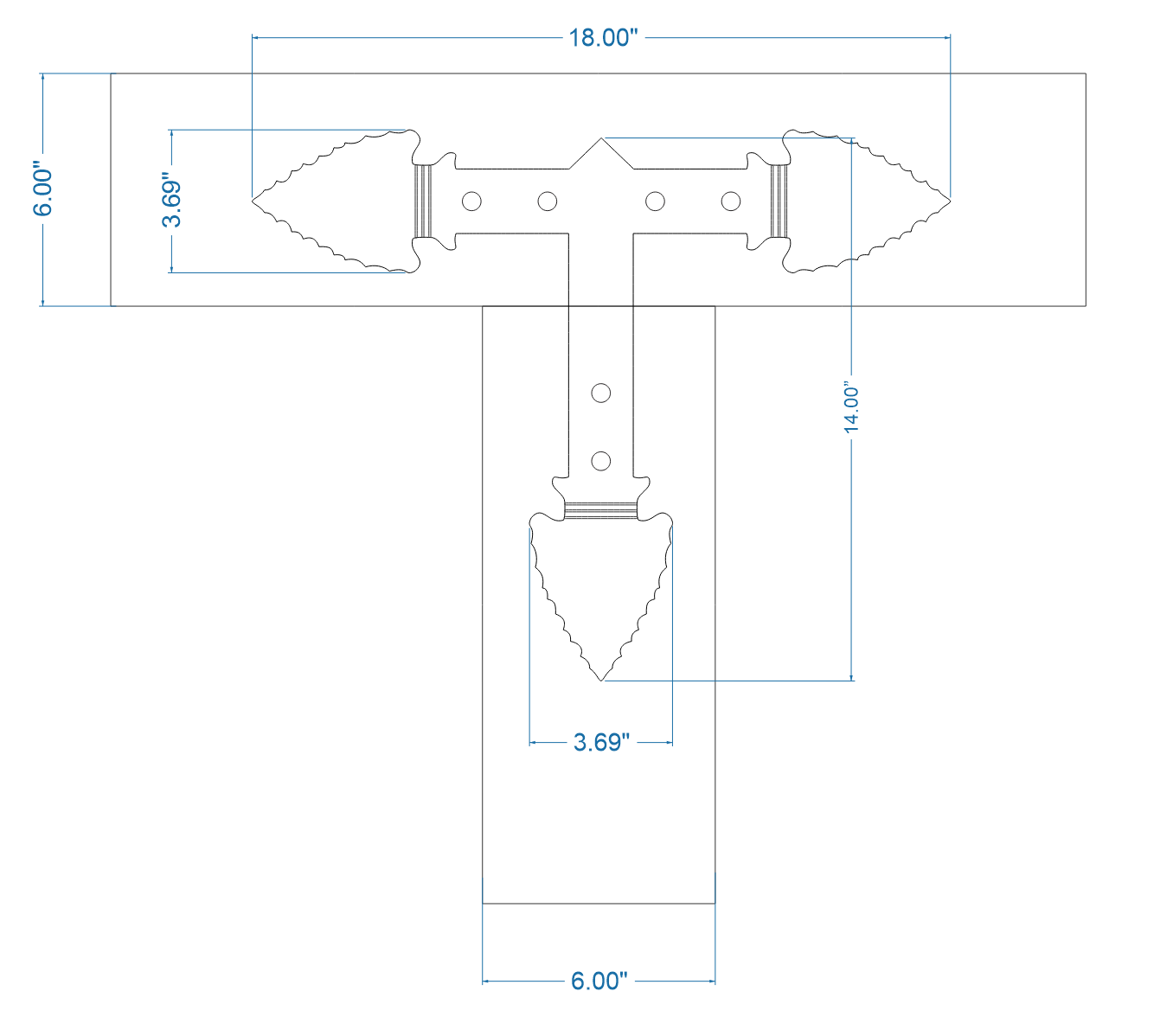 Authentic Arrowhead Iron T Face Plate