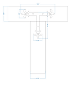 Egyptian Fleur De Lis Iron T Face Plate