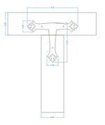 Placa frontal en T de hierro greco-persa