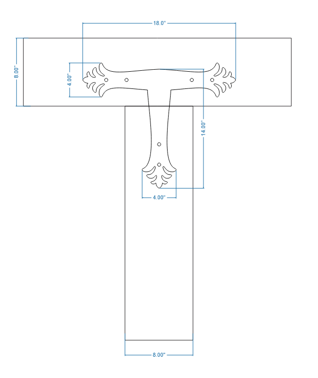 Placa frontal en T de hierro greco-persa