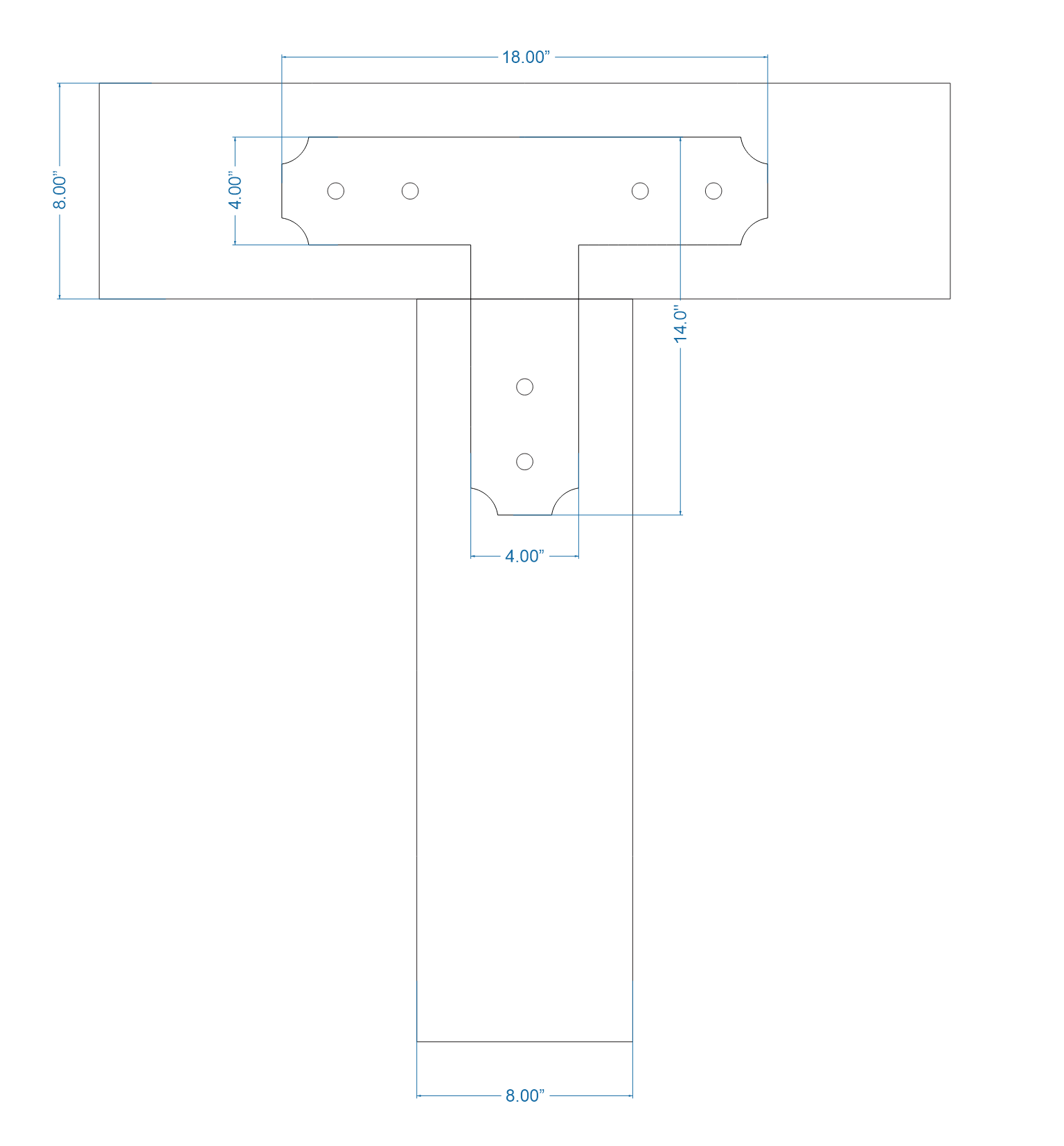 Transitional Iron T Face Plate