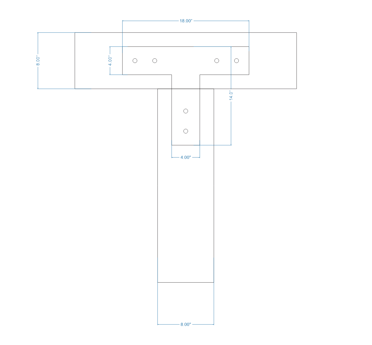 Plain Straight Iron T Face Plate