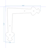 Art Nouveau Iron "L" Plate Brackets & Reinforcement Braces L Plates