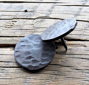 1 1/2" Round Distressed Head Clavo / Decorative Nail Head - Old West Iron