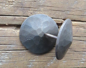 1 1/2" Hammered Round Head Clavo / Decorative Nail Head - Old West Iron
