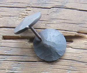 1 1/4" Hammered Round Head Clavo / Decorative Nail Head Bulk Box Black (80) - Old West Iron