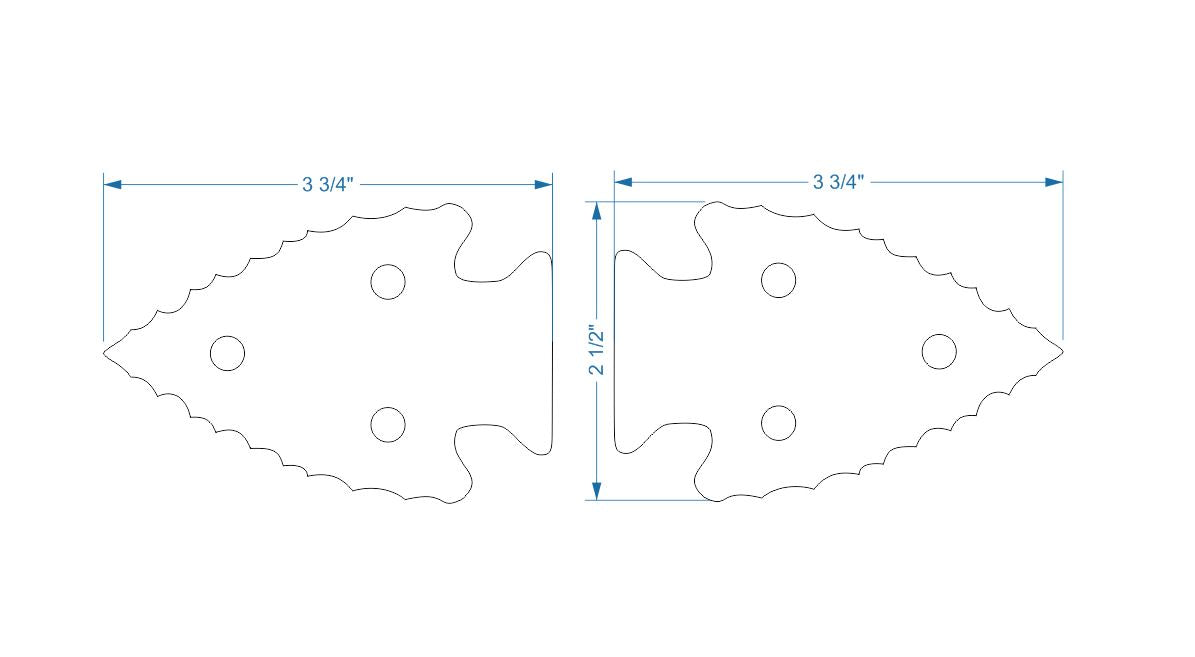 Authentic Arrowhead Iron Hinge
