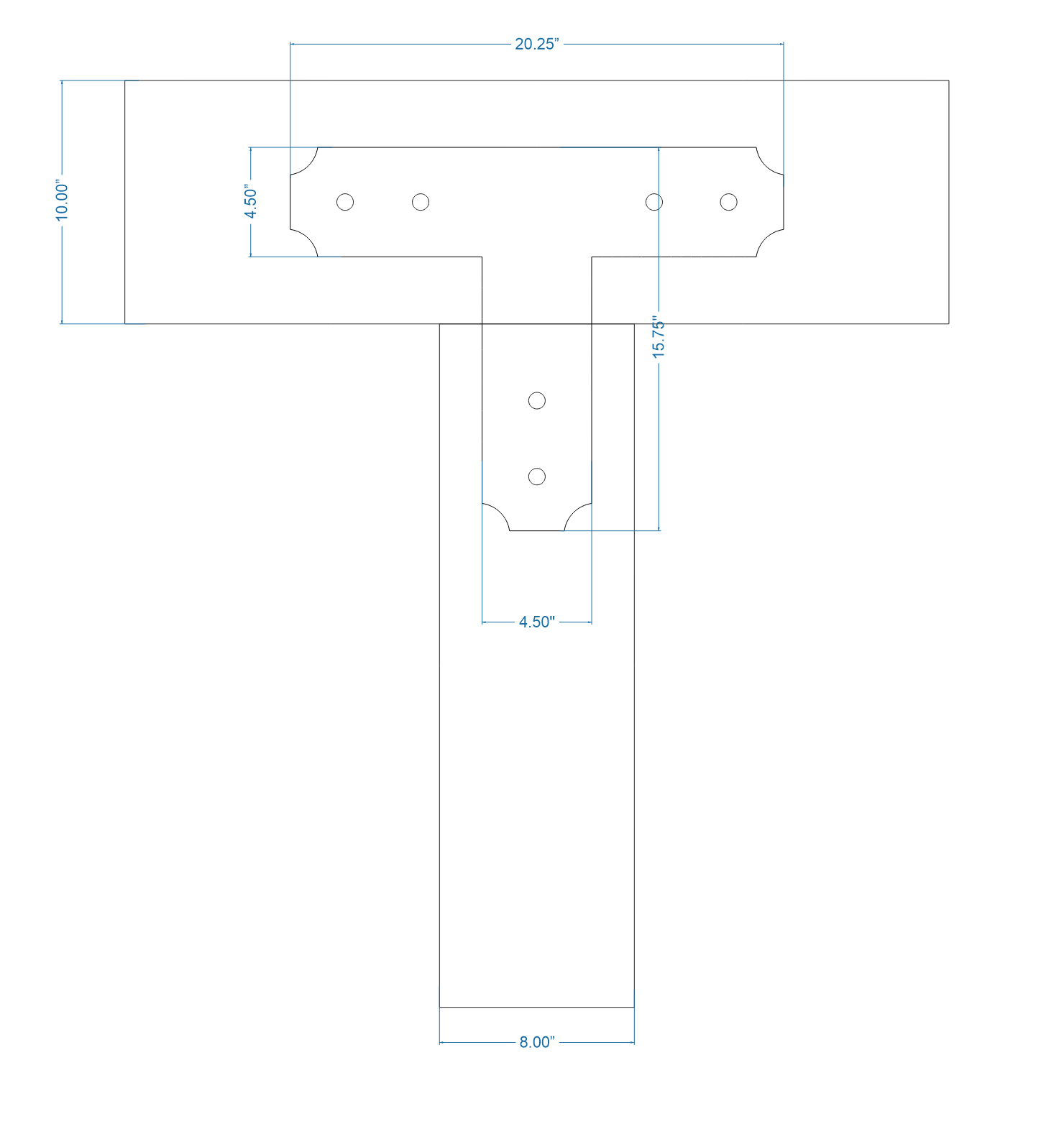 Transitional Iron T Face Plate