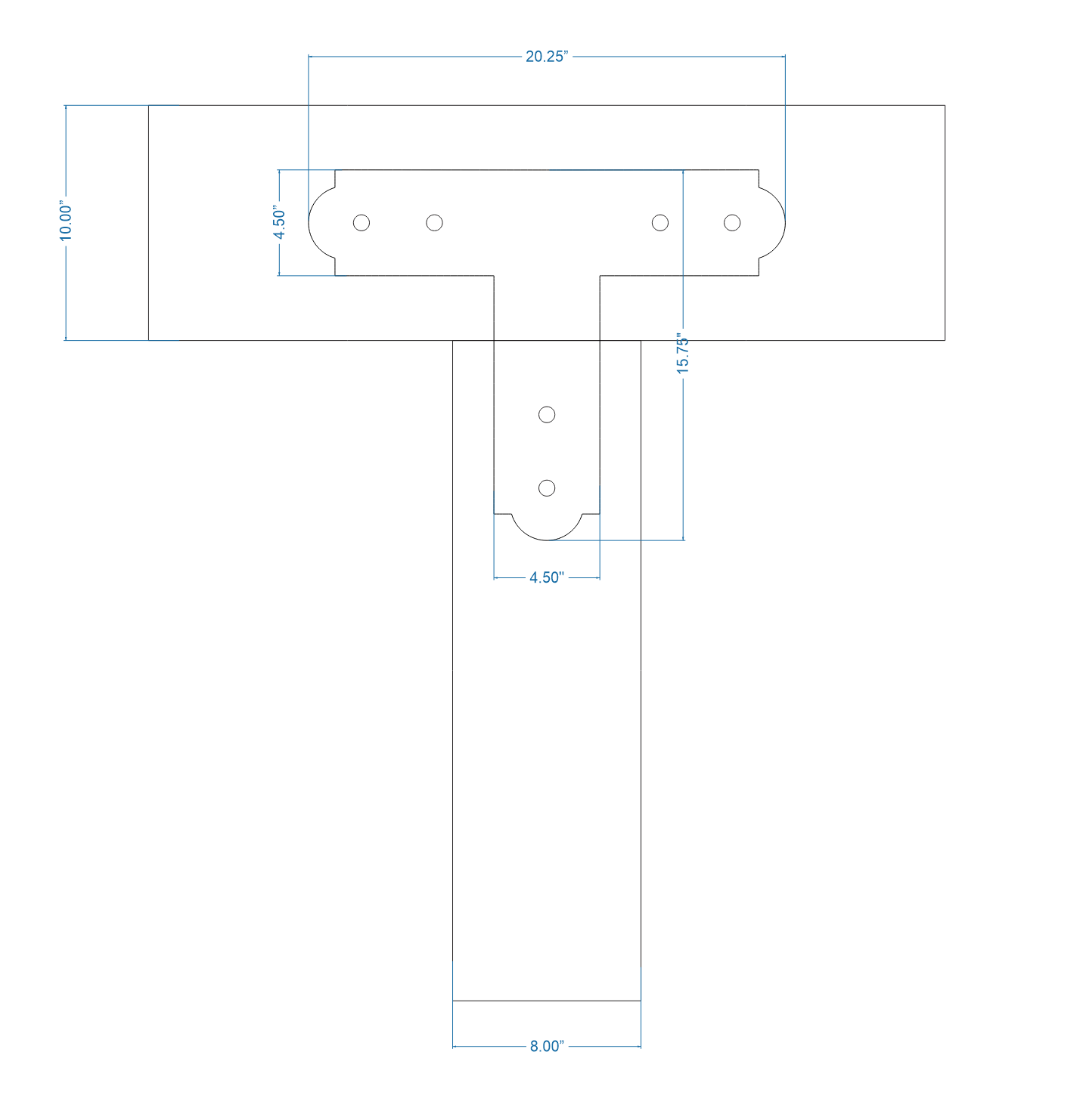 Colonial Iron T Face Plate