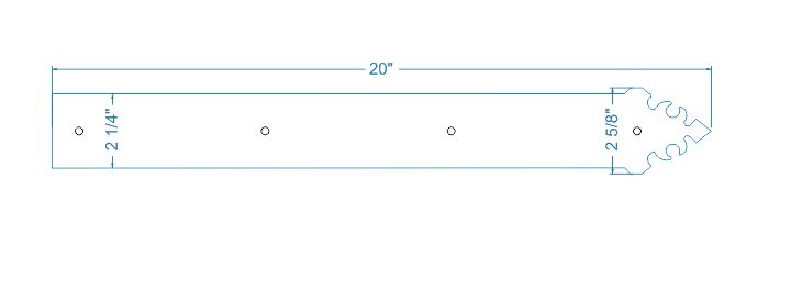 Ancient Persian Iron Garage Door Dummy Hinge Strap