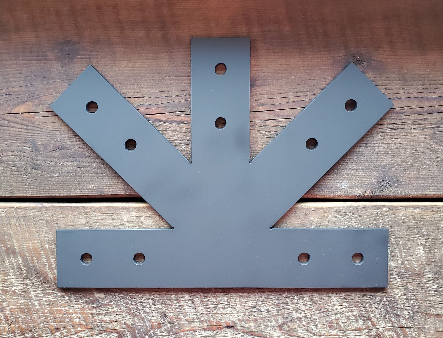 Placa central de hierro recto liso