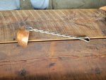 Hand Forged Twisted Iron and Copper Ladle Kitchen Accessories