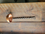 Hand Forged Twisted Iron and Copper Ladle Kitchen Accessories